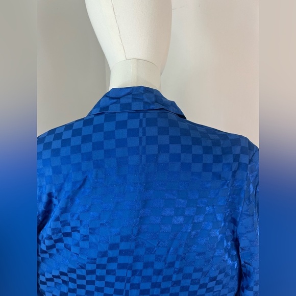 NastyGal Blue Checkered Blazer - Picture 5 of 6